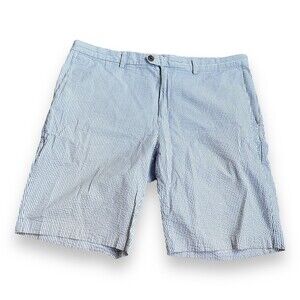 Banana Republic Blue and White Striped Searsuckle Men's Shorts 30